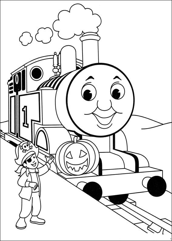 Kids-n-fun.de | Malvorlage Thomas die kleine Lokomotive Thomas die